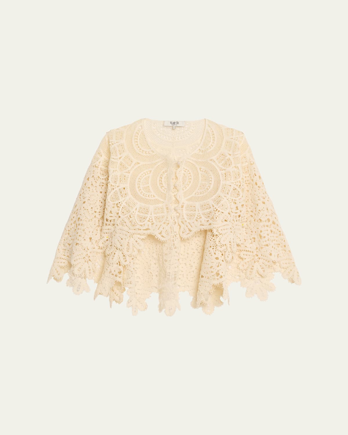 Sea Alina Lace Cape In White