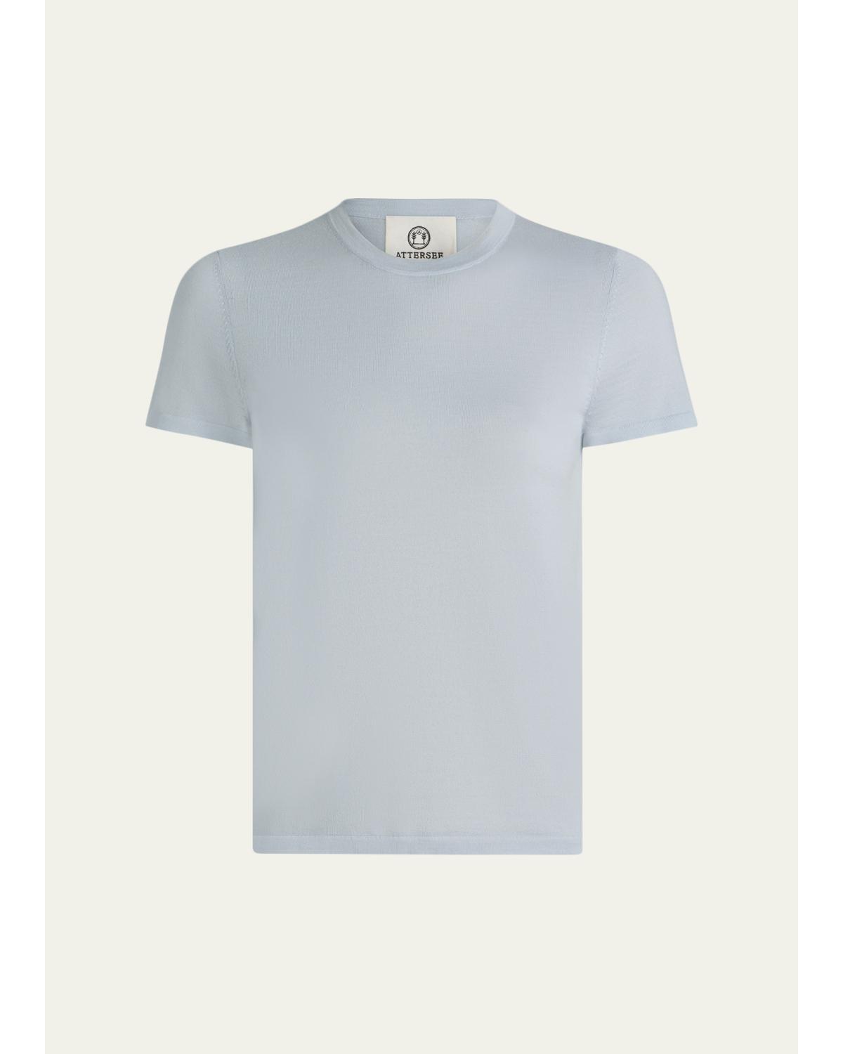 Cashmere And Silk Short-Sleeve Tee