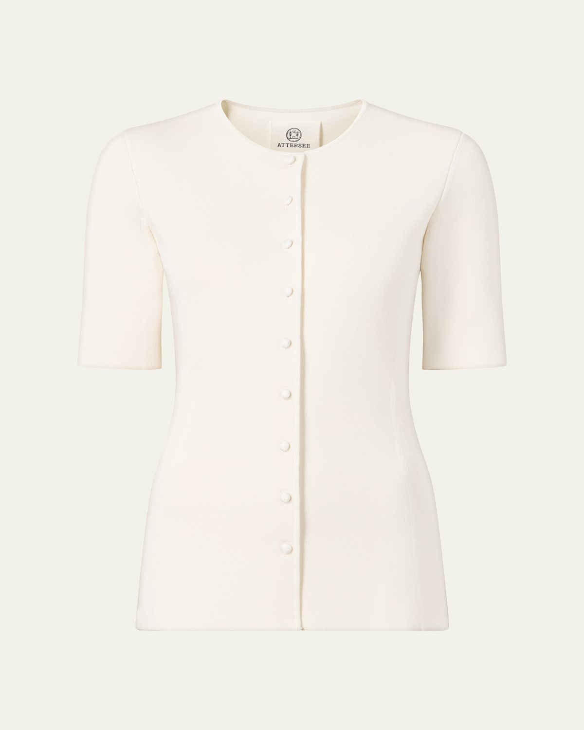 Attersee The Compact Knit Viscose Top In Pink