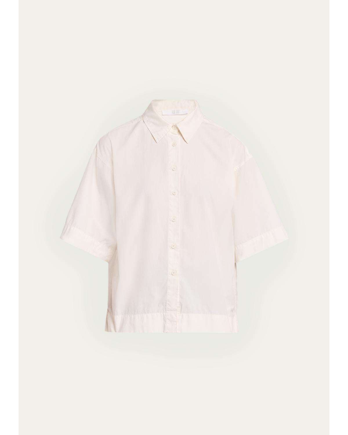 Aisla Poplin Button-Front Shirt