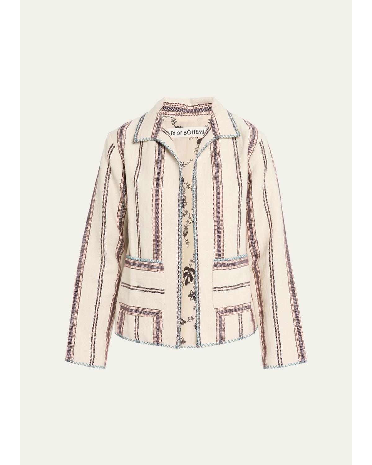 Francis Striped Linen-Cotton Jacket