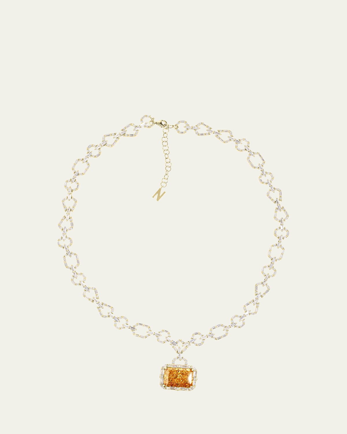 Nickho Rey Houlehan Necklace with Crushed Ice Pendant, Yellow