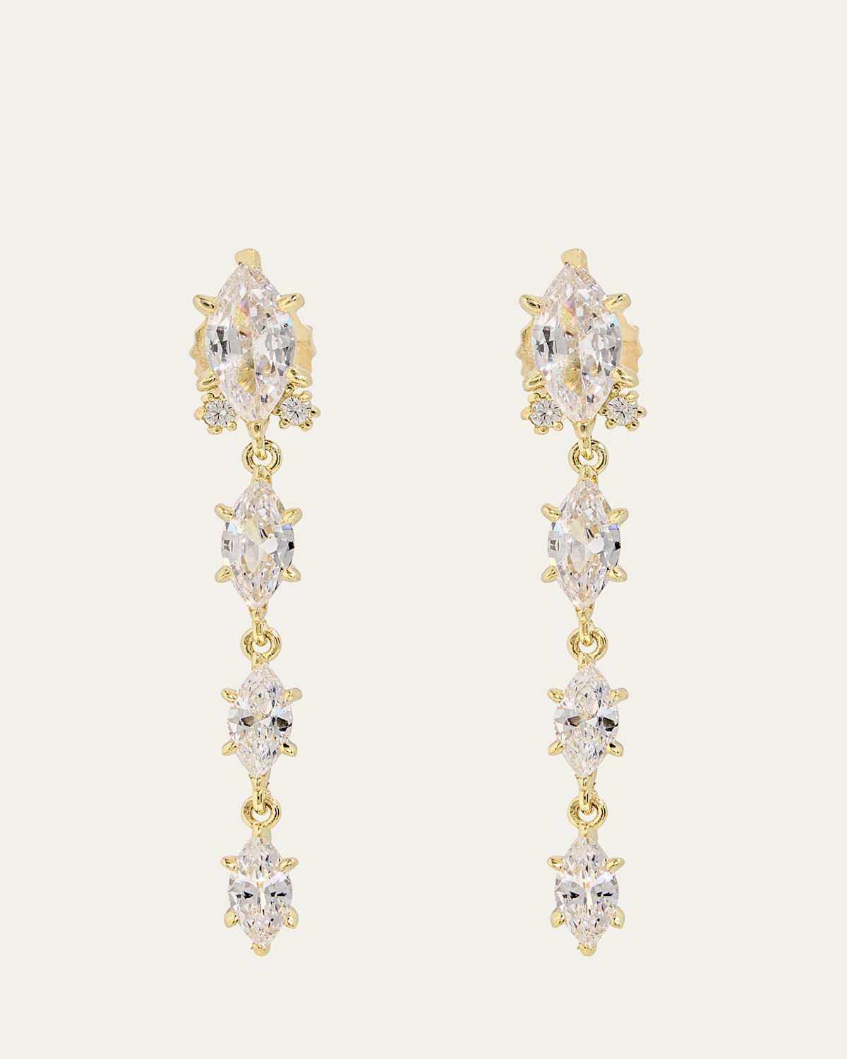 Nickho Rey Slim Dangle Earrings, Gold