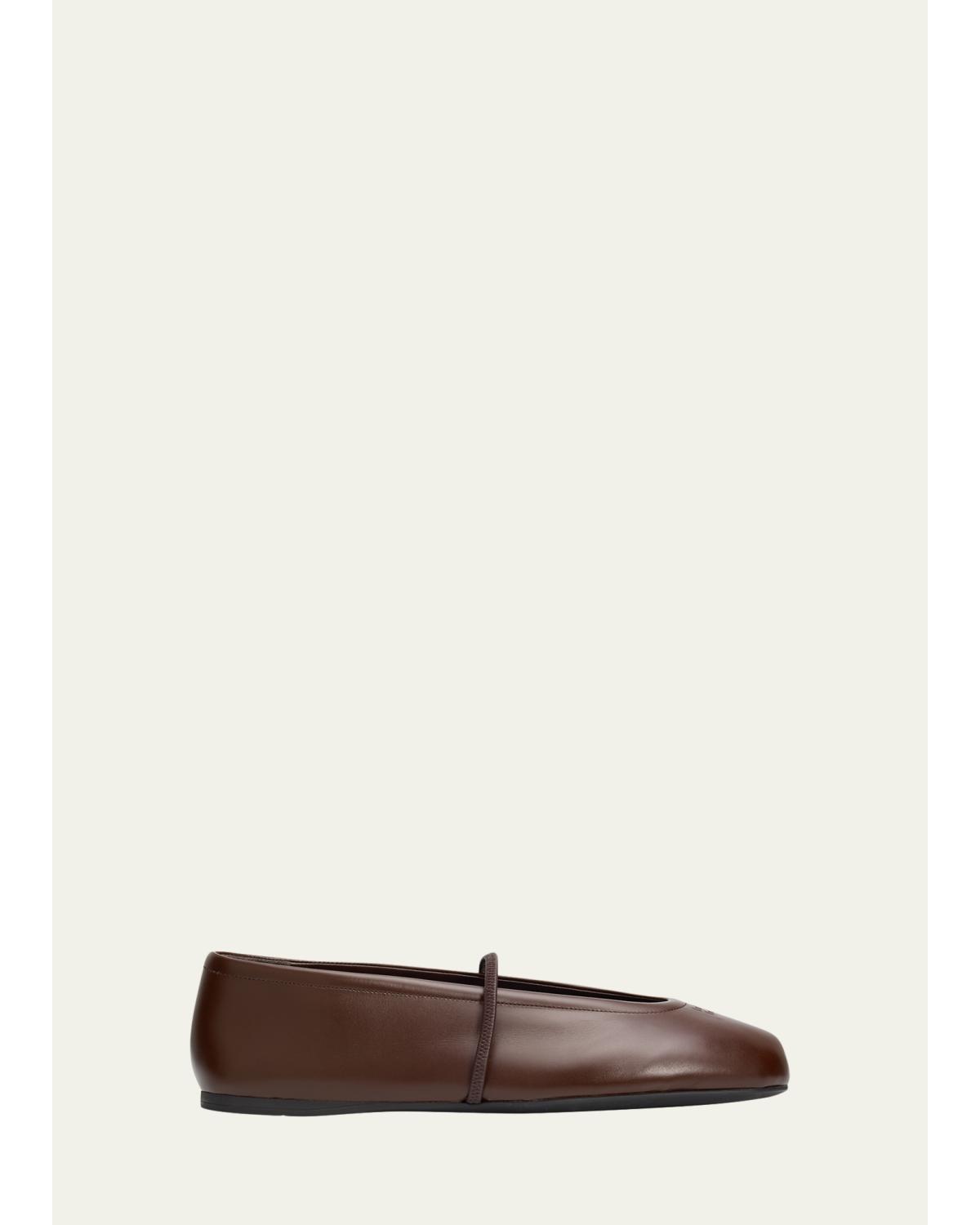Leather Ballerina Flats