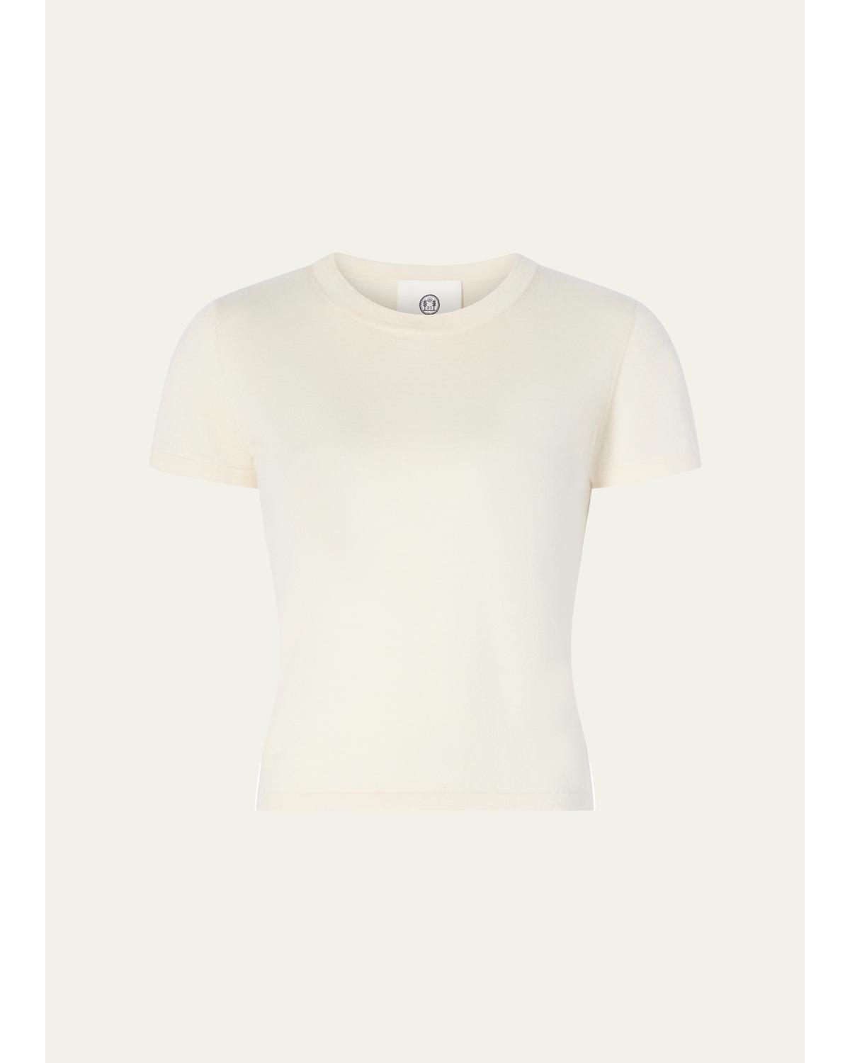 Cashmere-Silk Short-Sleeve Tee