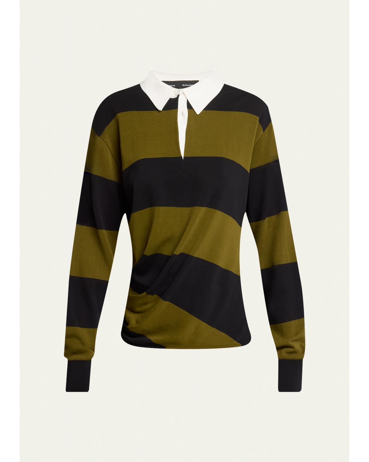 Corinna Collared Long-Sleeve Top