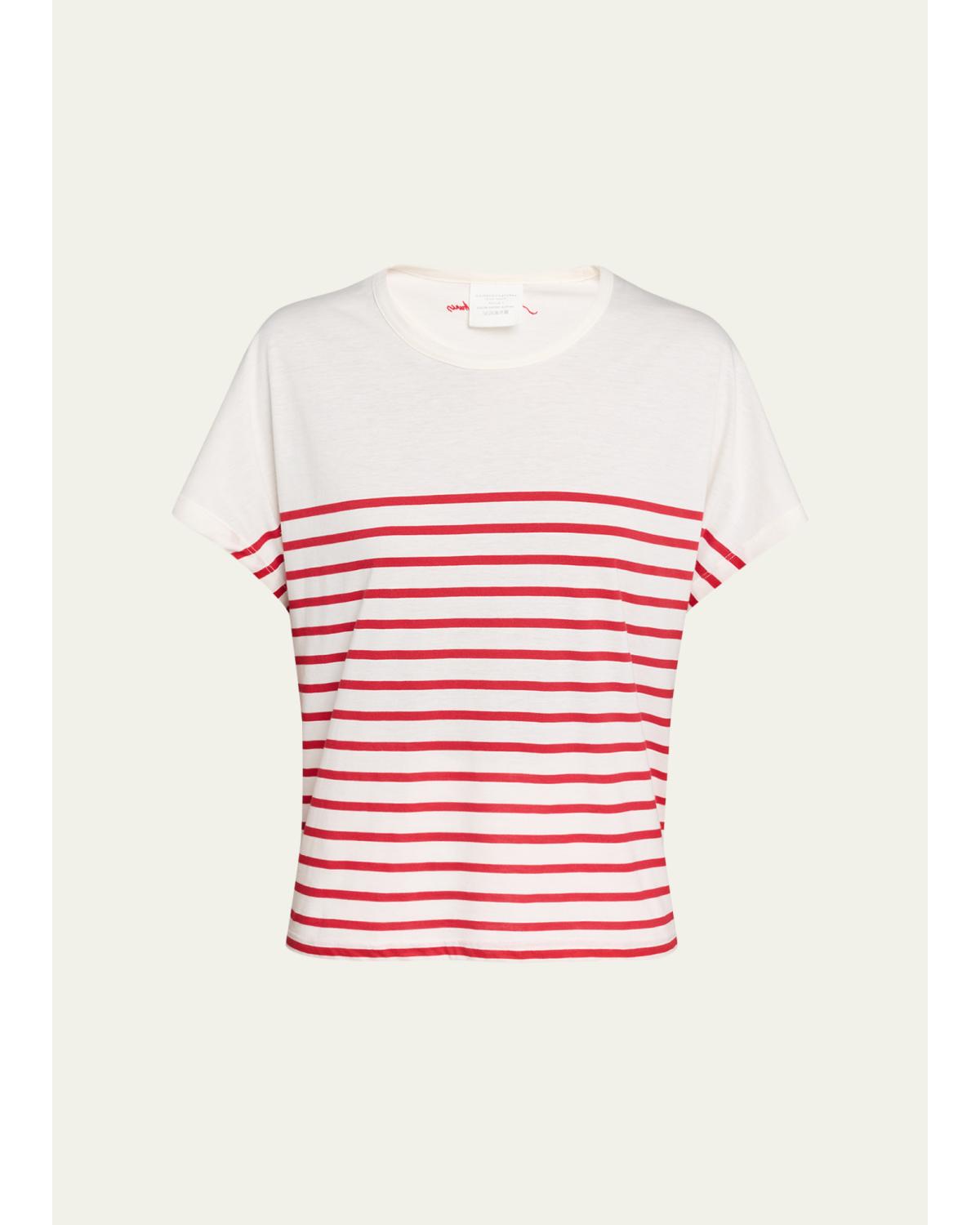Striped Organic Cotton Crewneck Top