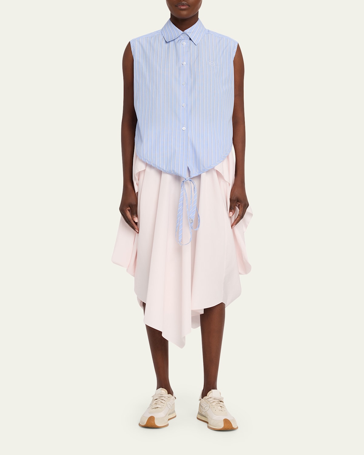 X Paula'S Ibiza Striped Cotton-Blend Sleeveless Top