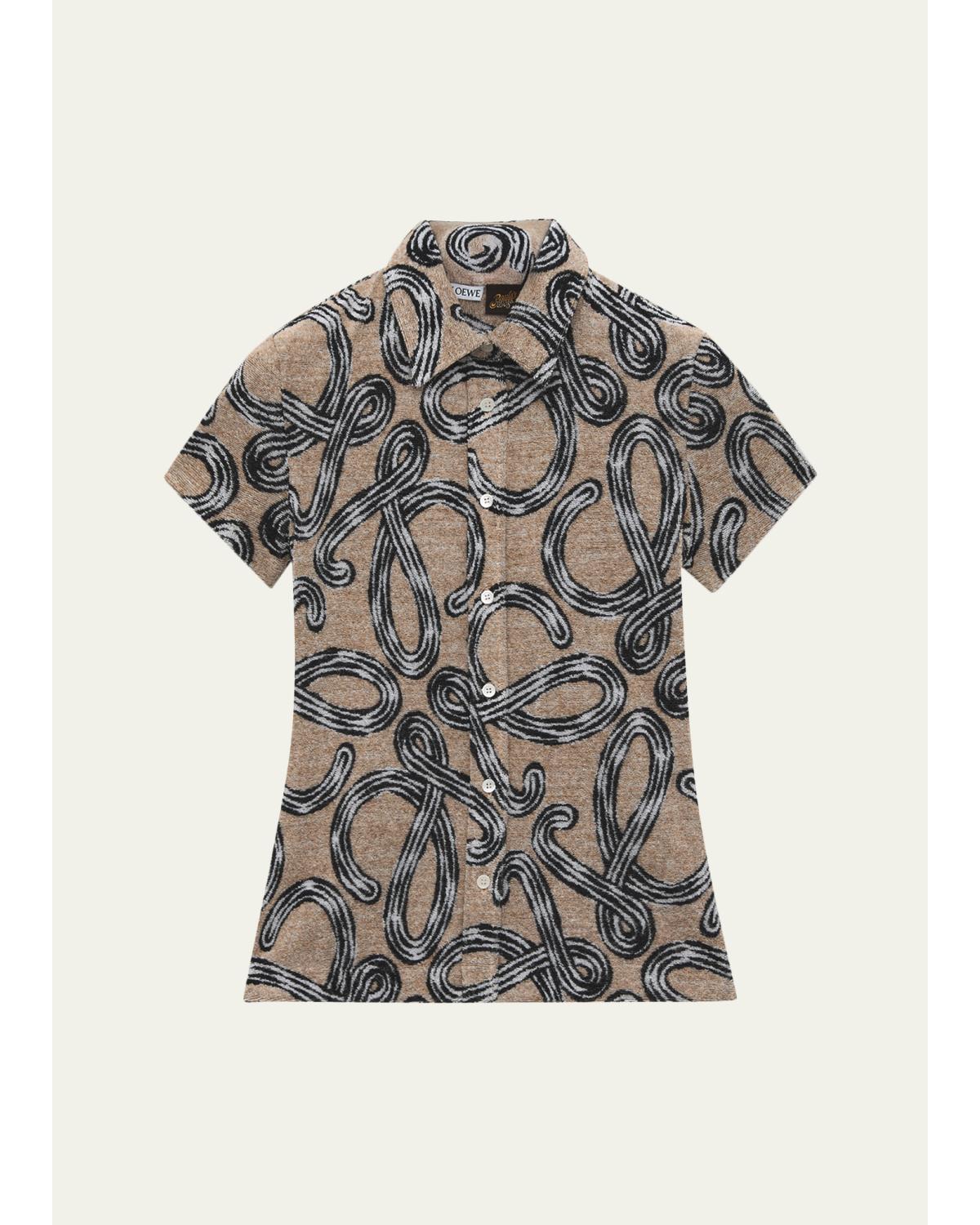X Paula'S Ibiza Cotton-Blend Large Logo Buttoned Shirt