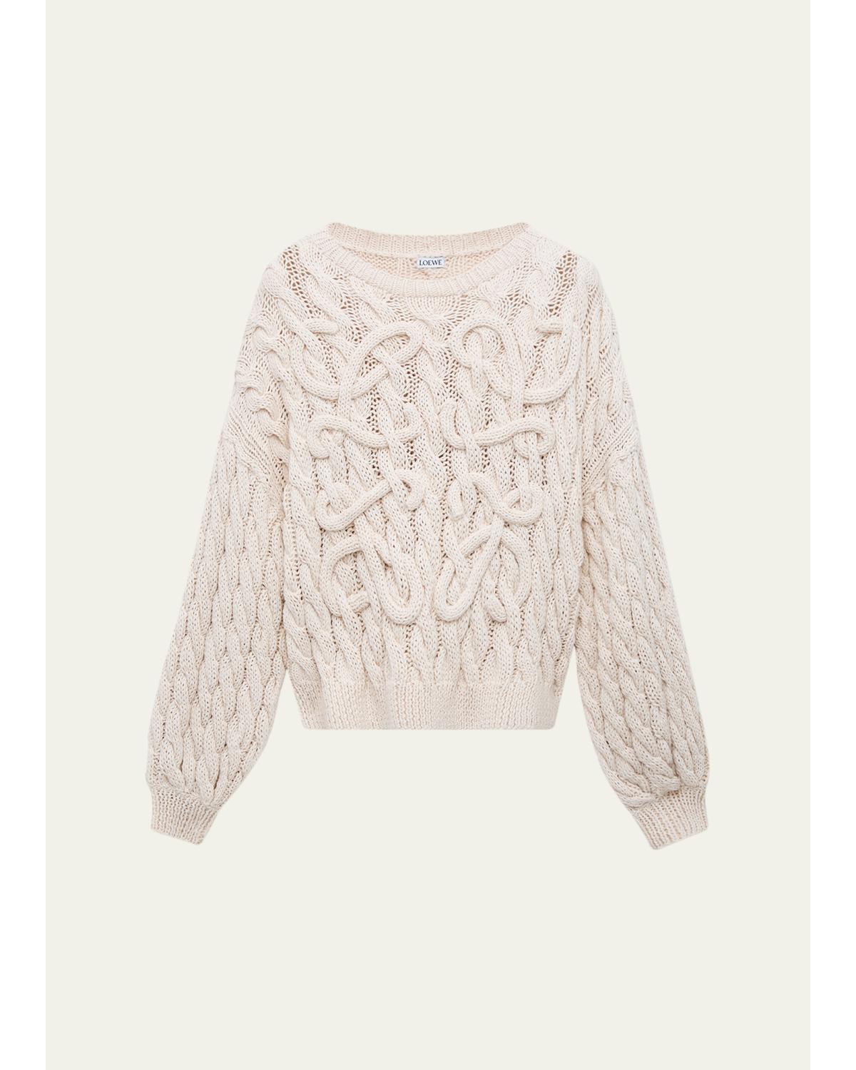 X Paula'S Ibiza Anagram Cable-Knit Sweater