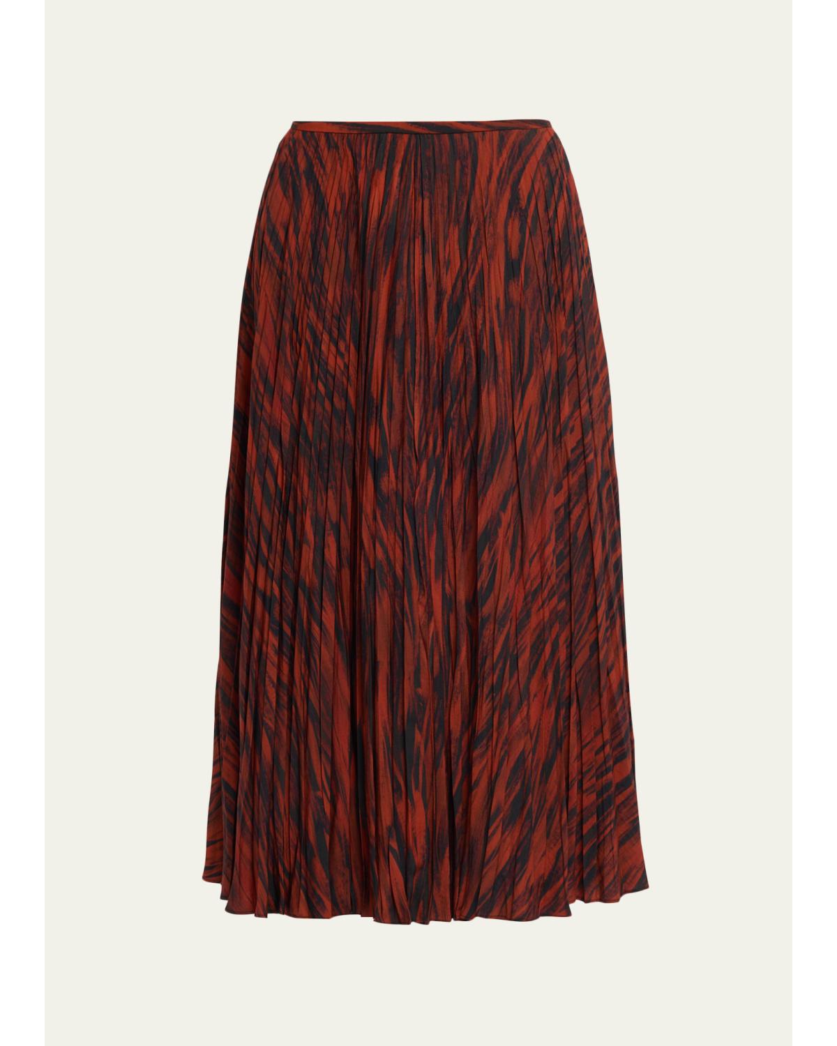 Runa Skirt in Printed Soft Twill