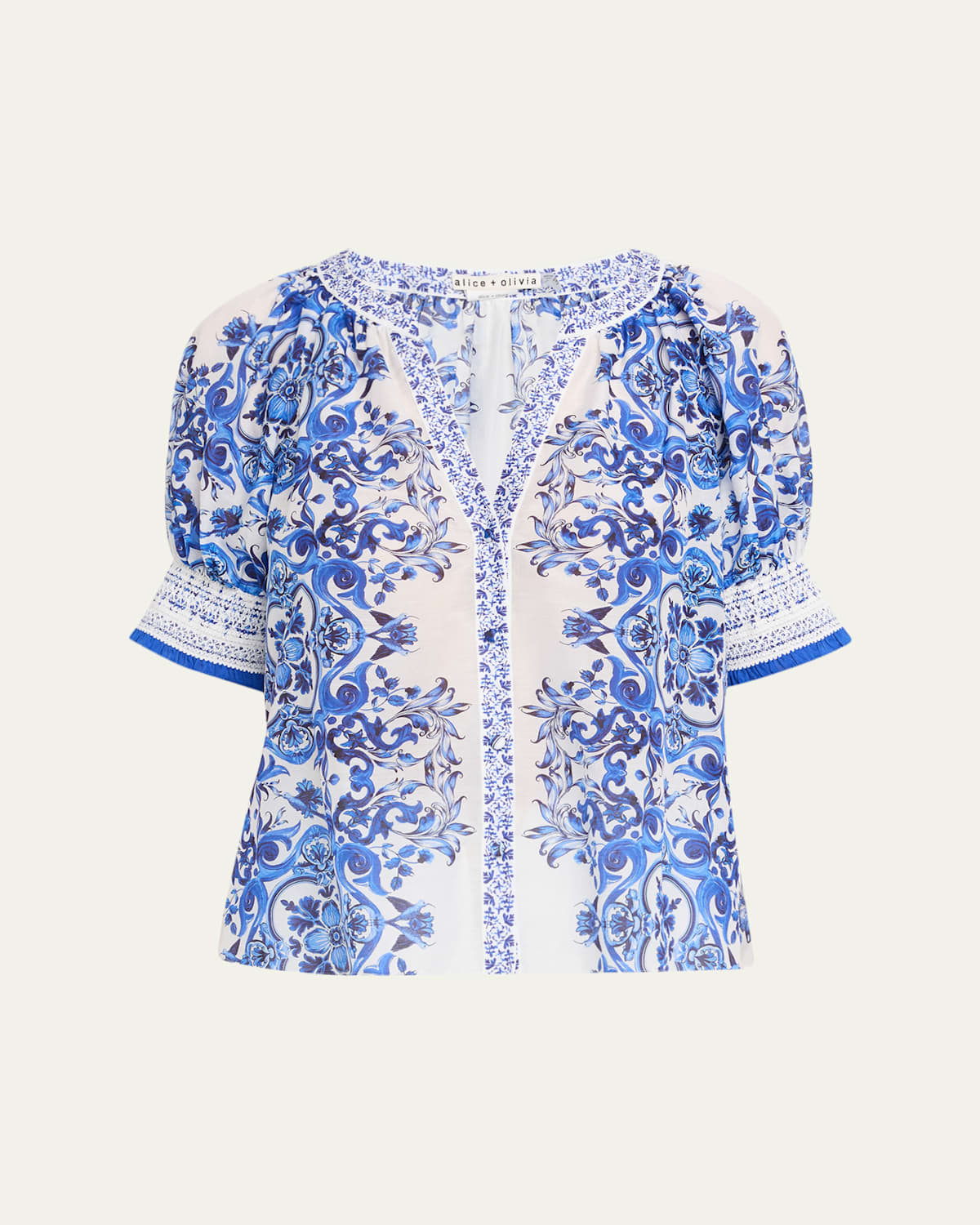 Thalia Puff-Sleeve Blouse