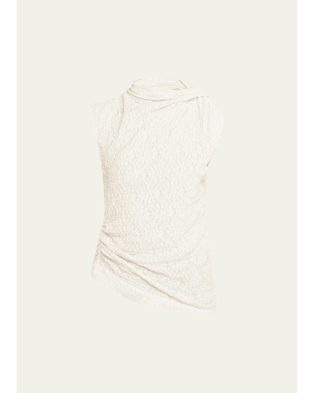 Circe Draped Stretch-Knit Top