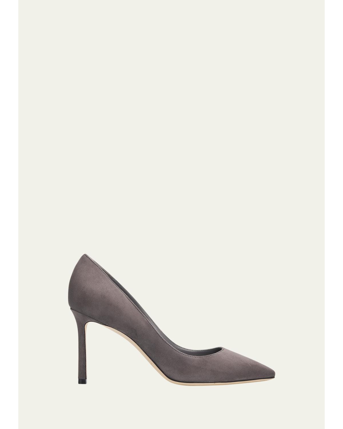 85Mm Romy Suede Pointed-Toe Pumps