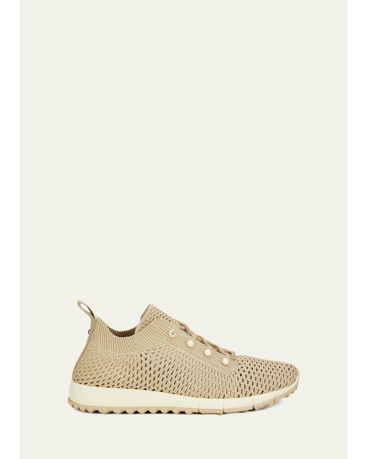 Veles Crochet-Knit Low-Top Trainers