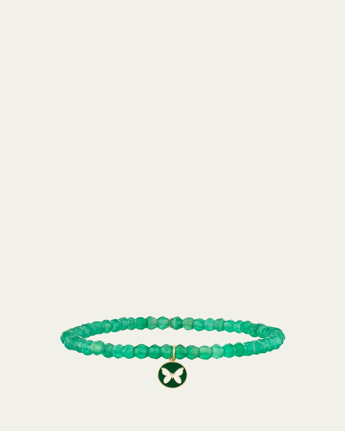 Sydney Evan 14K Enamel Butterfly on Green Onyx Bracelet | Thumbnail 5 Sydney Evan 14K Enamel Butterfly on Green Onyx Bracelet | Thumbnail 5
