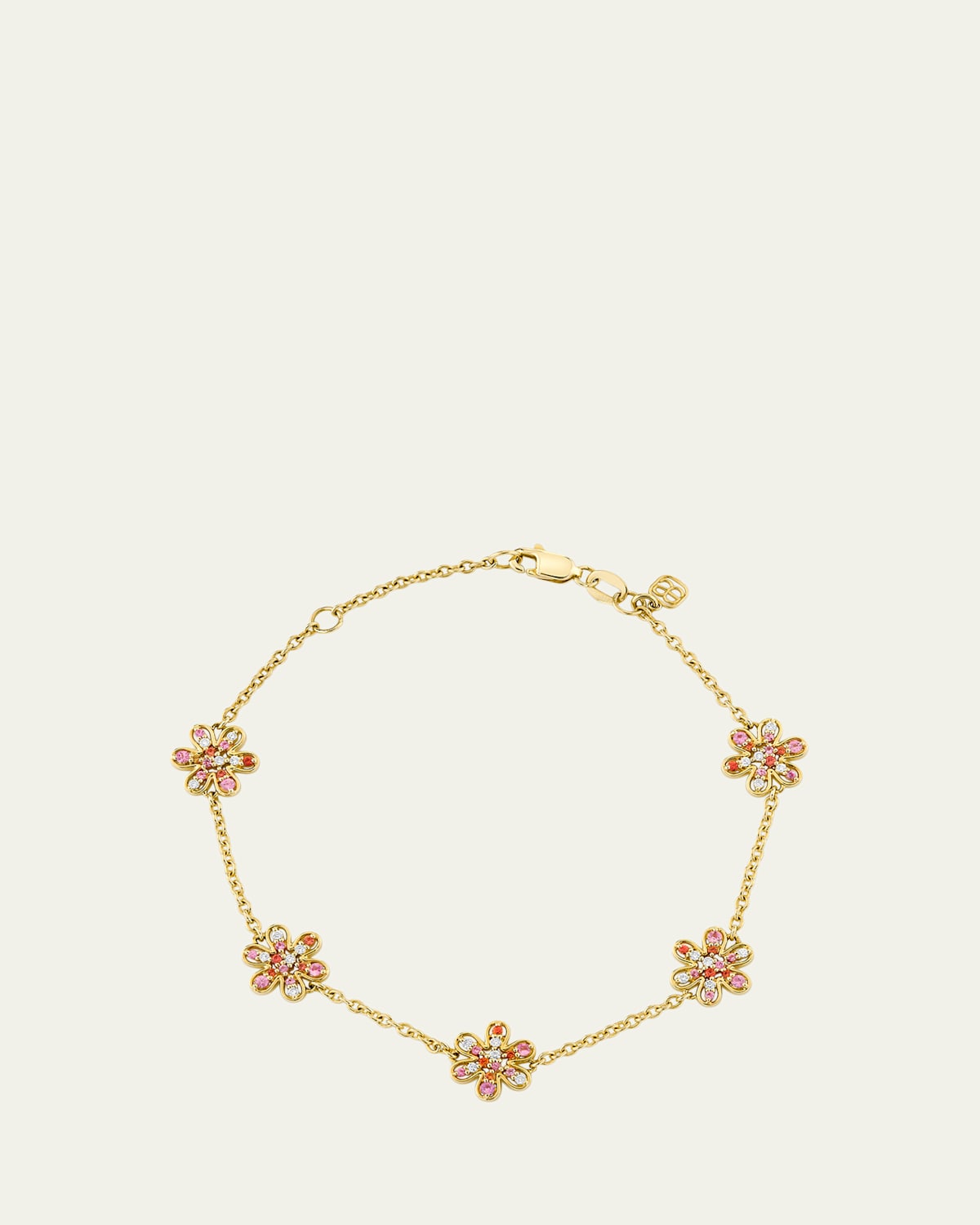 14K Daisy Cocktail Chain Bracelet