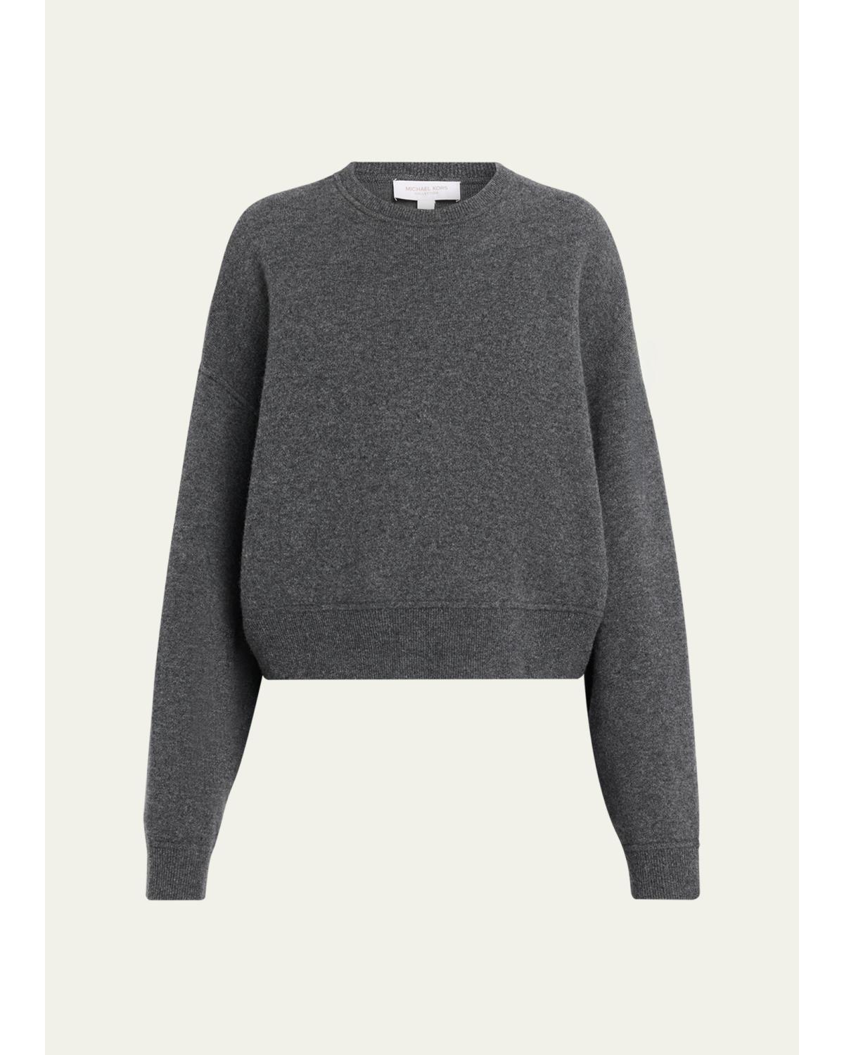 Drop Shoulder Cashmere-Blend Sweatshirt
