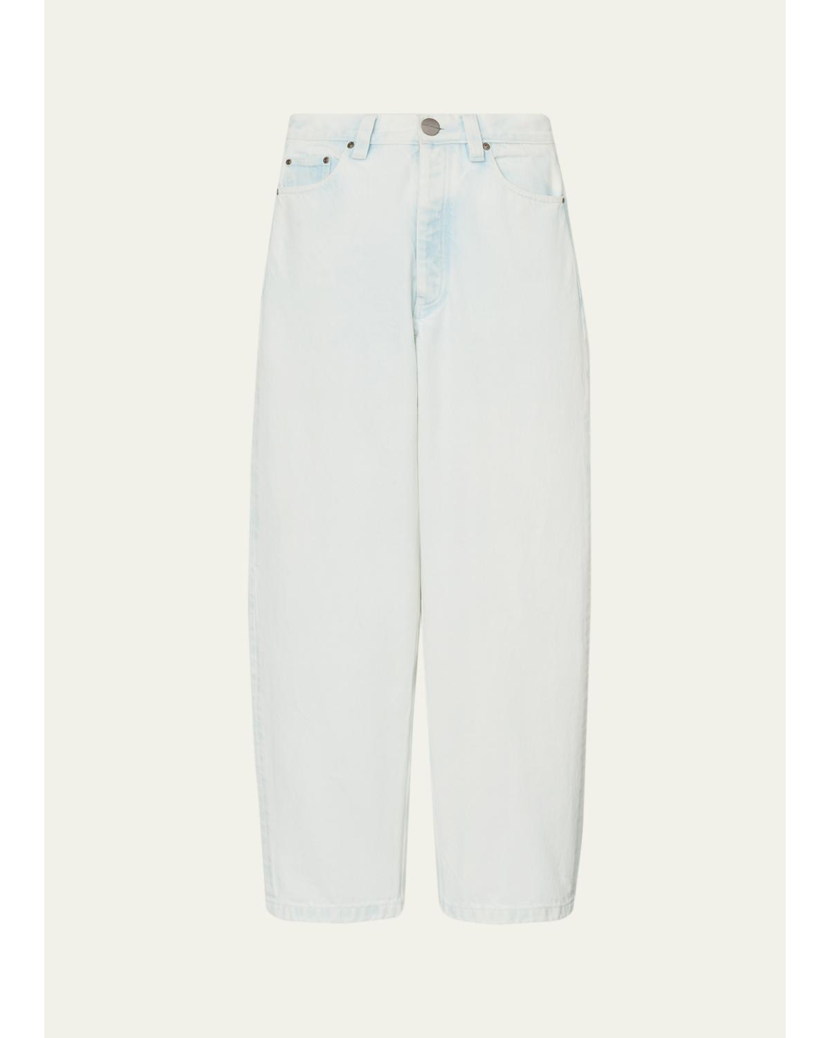 Mid-Rise Bow-Leg Jeans