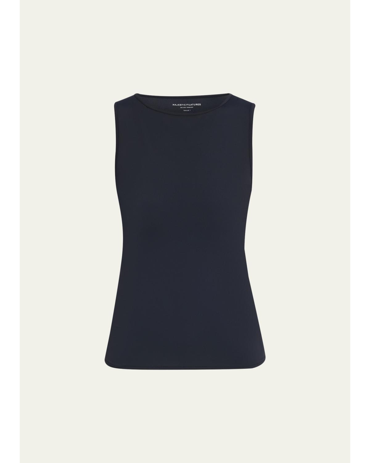 Bateau-Neck Stretch Jersey Tank Top