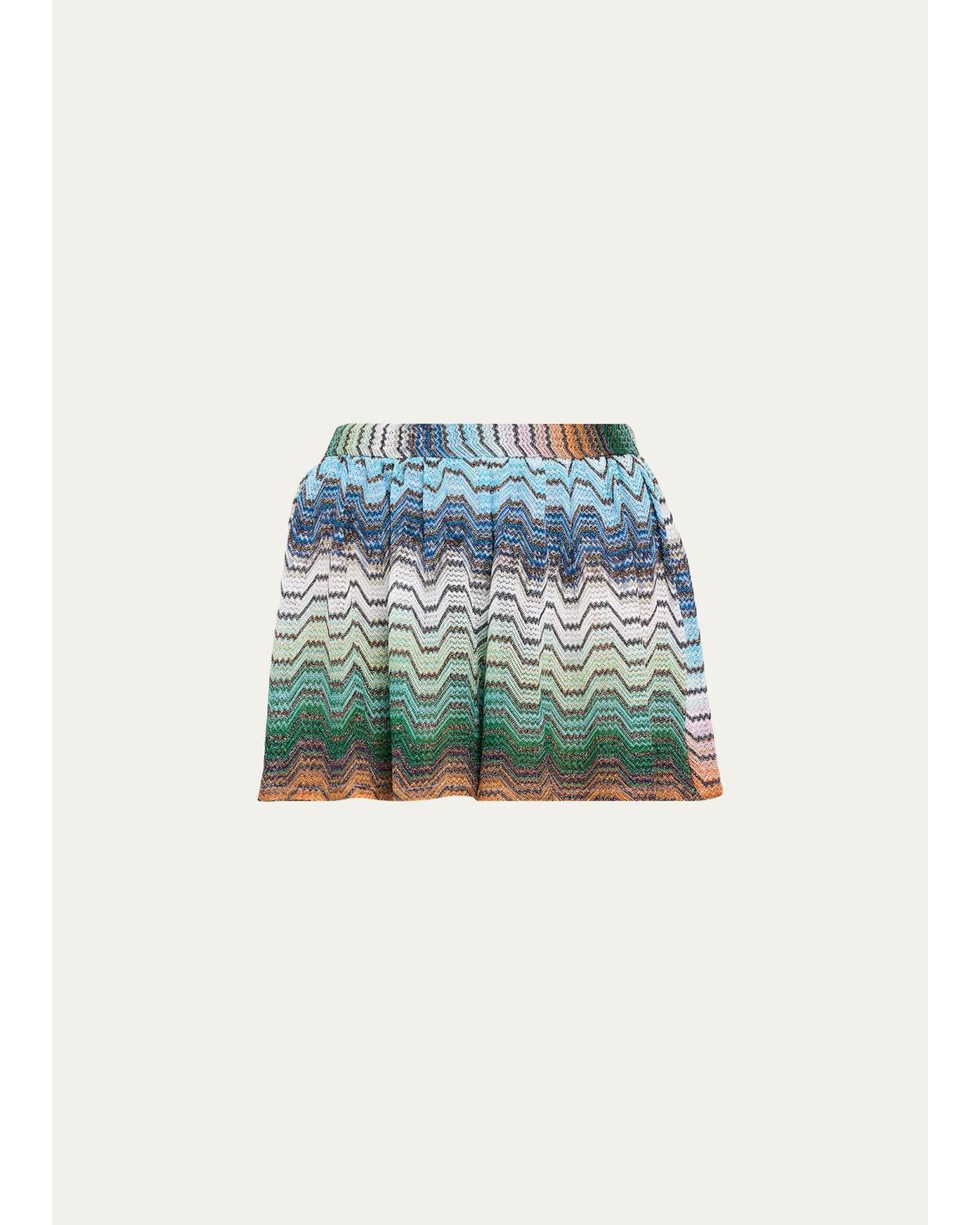 Missoni Zigzag-knit Shorts In Multicolor