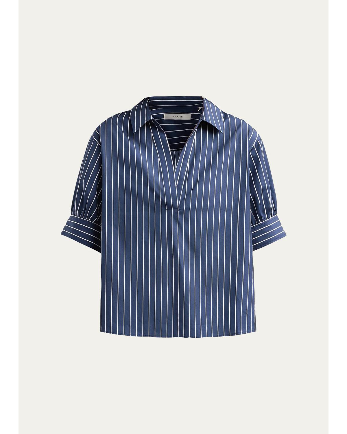 The Popover Striped Cotton Top