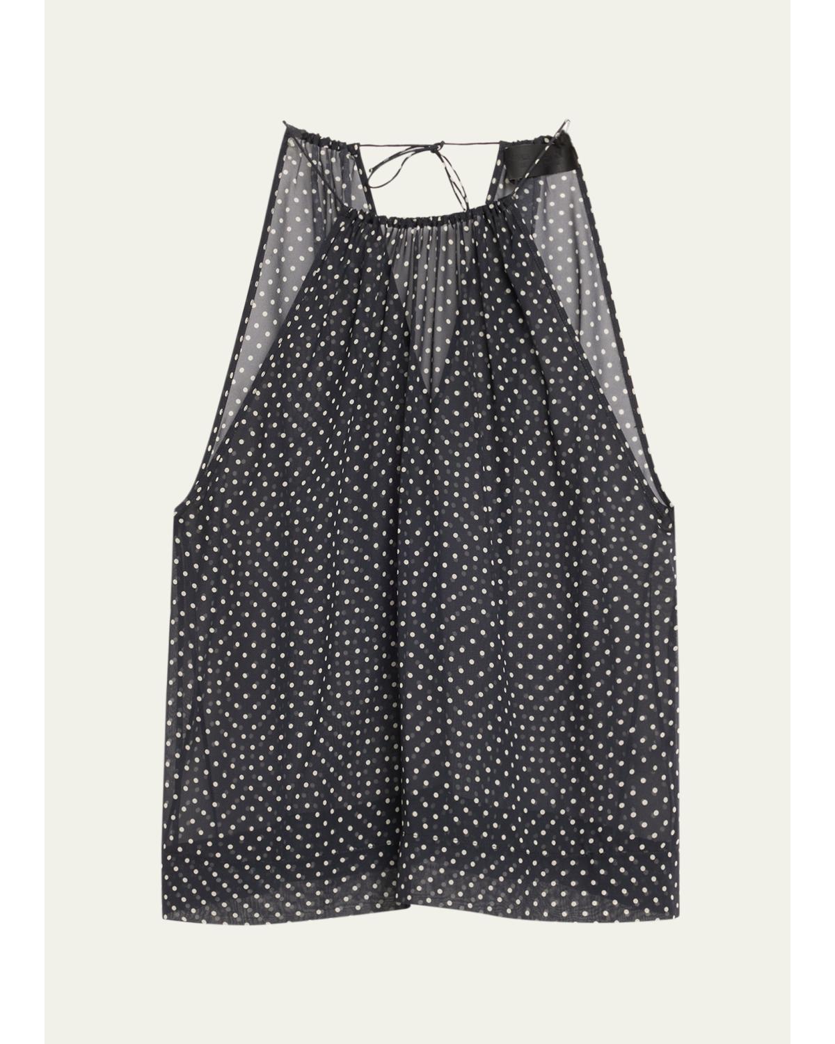 Otte Nikki Silk Polka Dot Halter Top