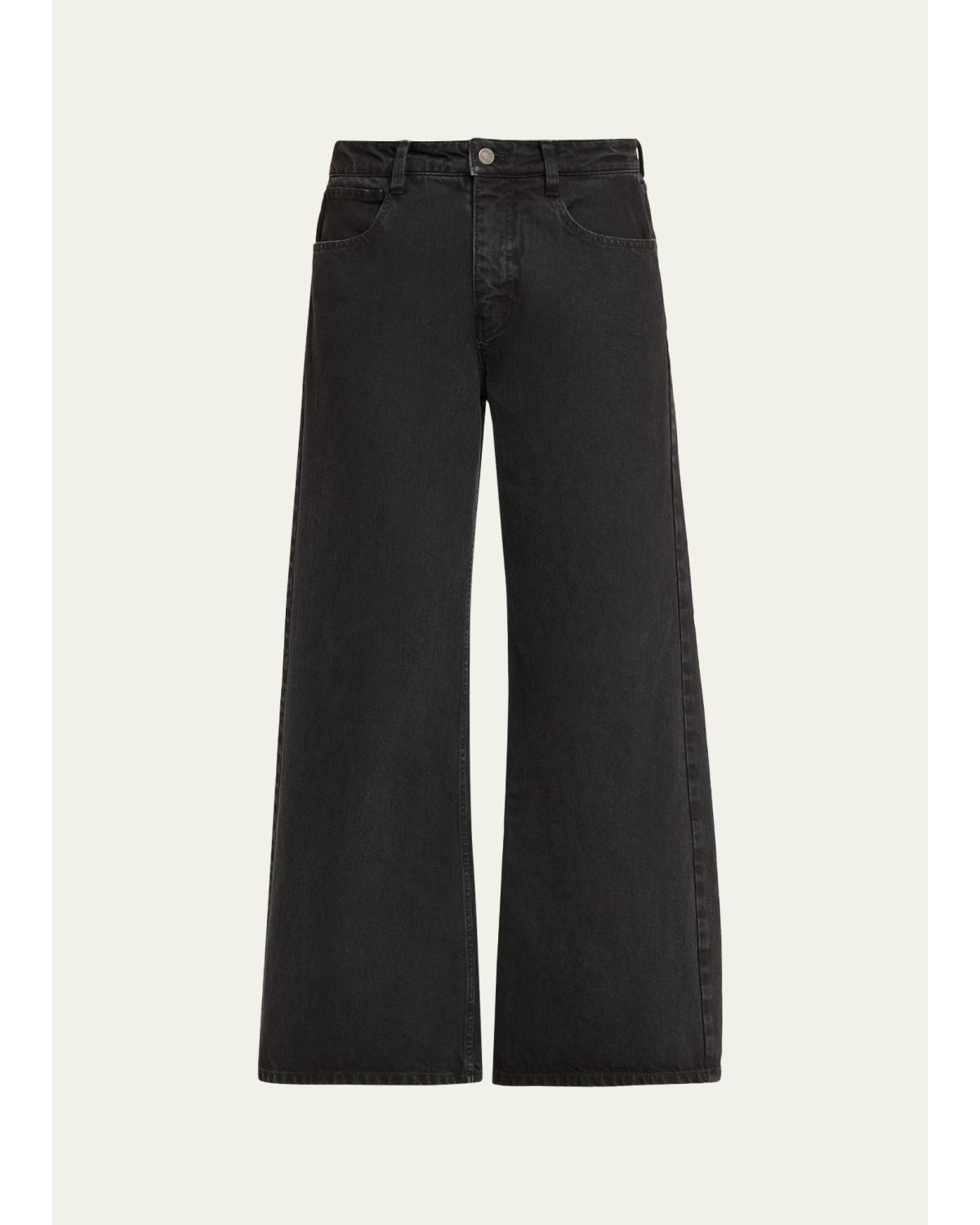 Terese Flared-Leg Dark Jeans