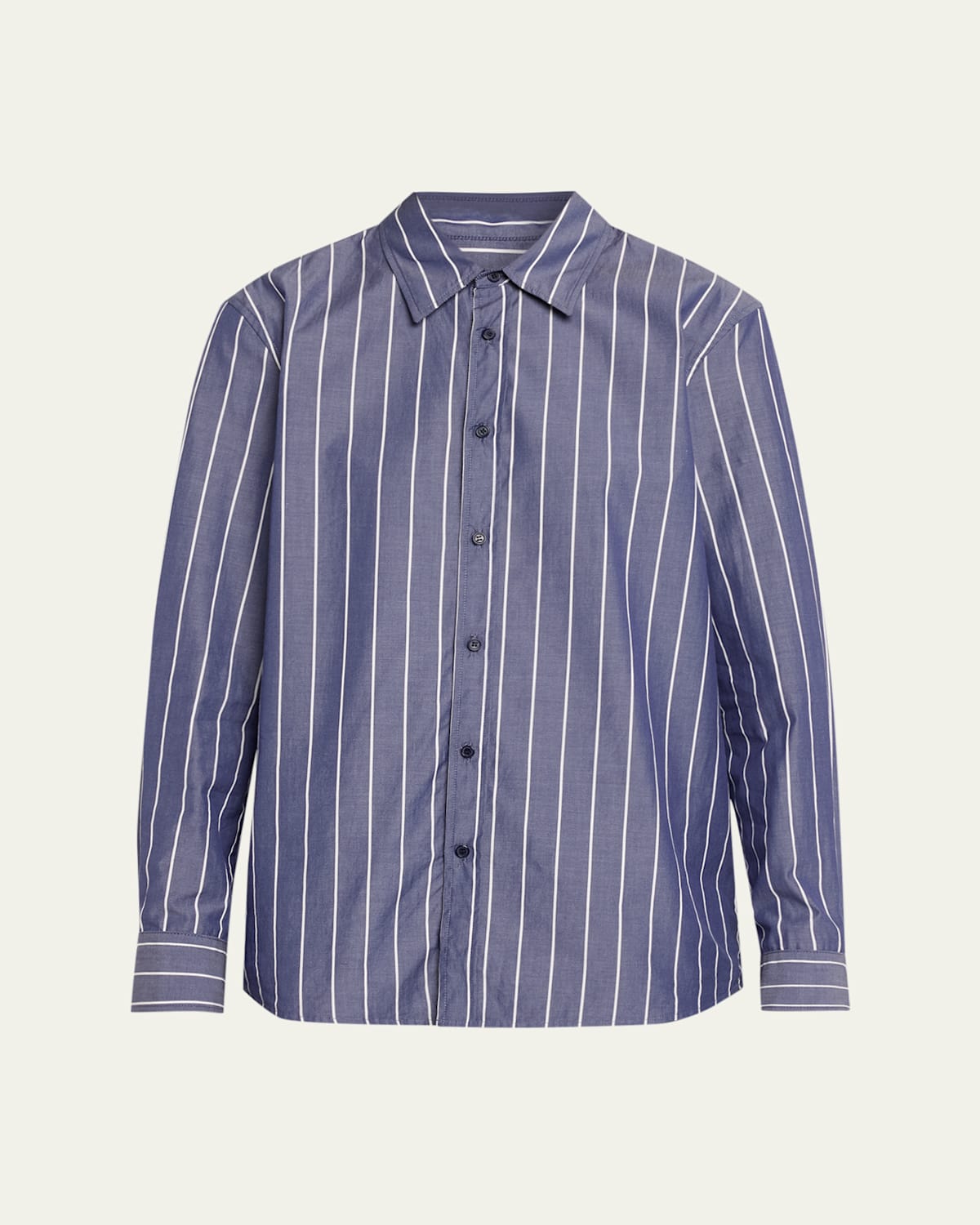 Nili Lotan Raphael Classic Striped Button-down Shirt In Blue