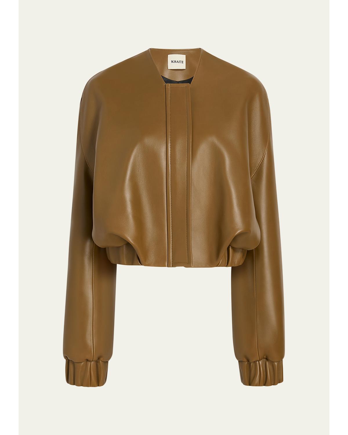 Cordan Leather Bubble Jacket