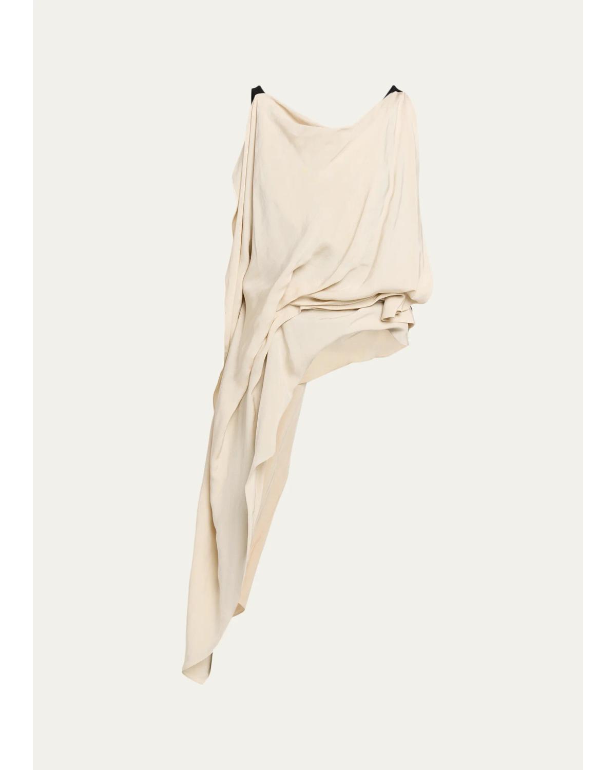 Diotima Aleatorio Draped Asymmetric Top In Pink