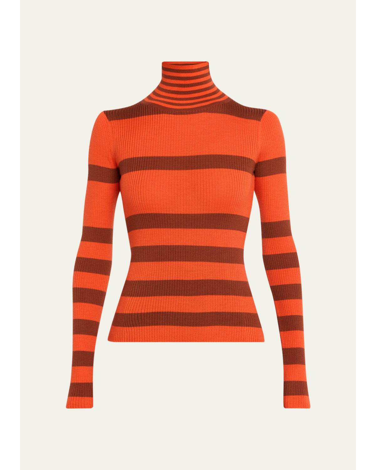 Runi Striped Turtleneck Top