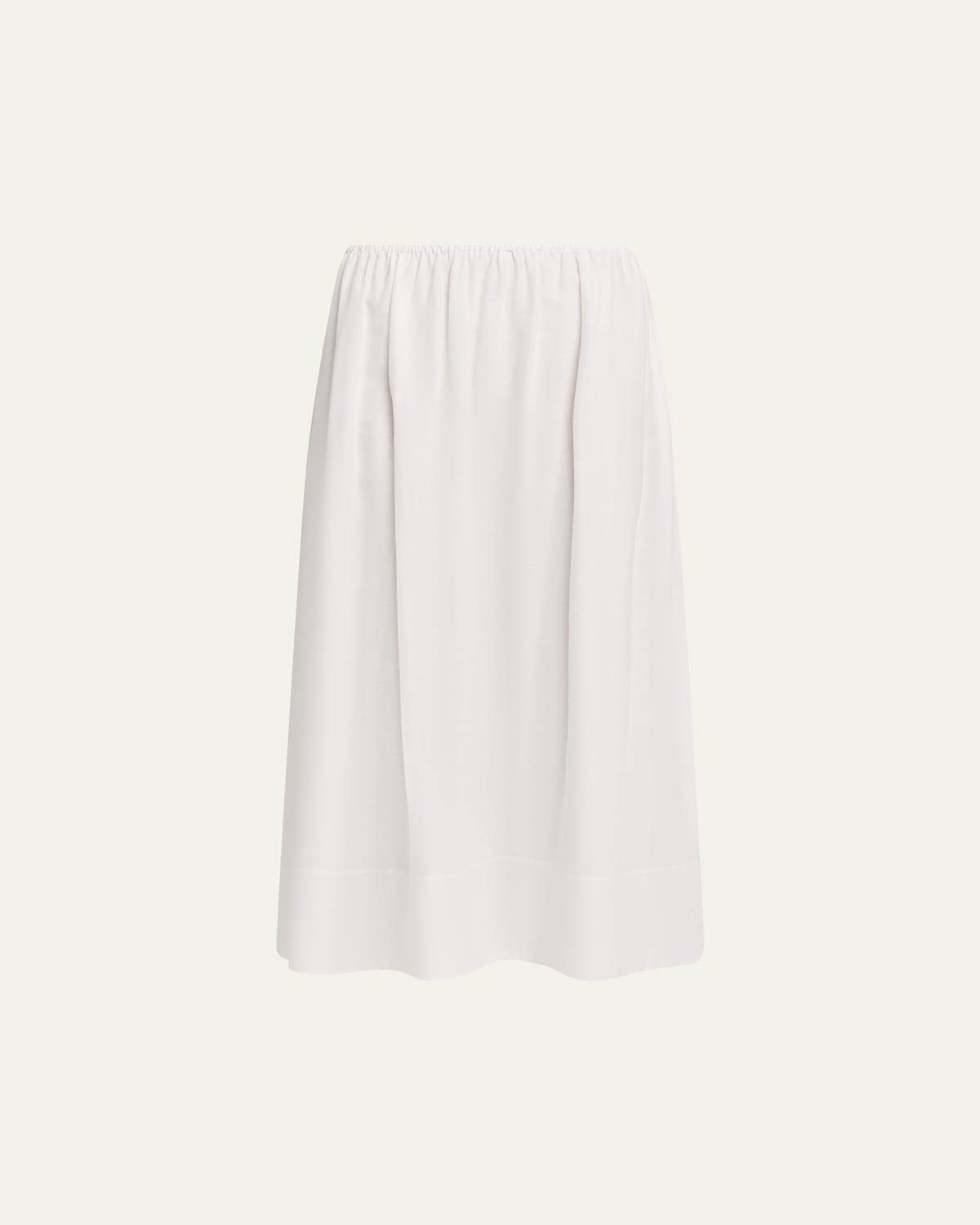 Toccin Imogen Linen-cotton Midi Skirt In Coconut