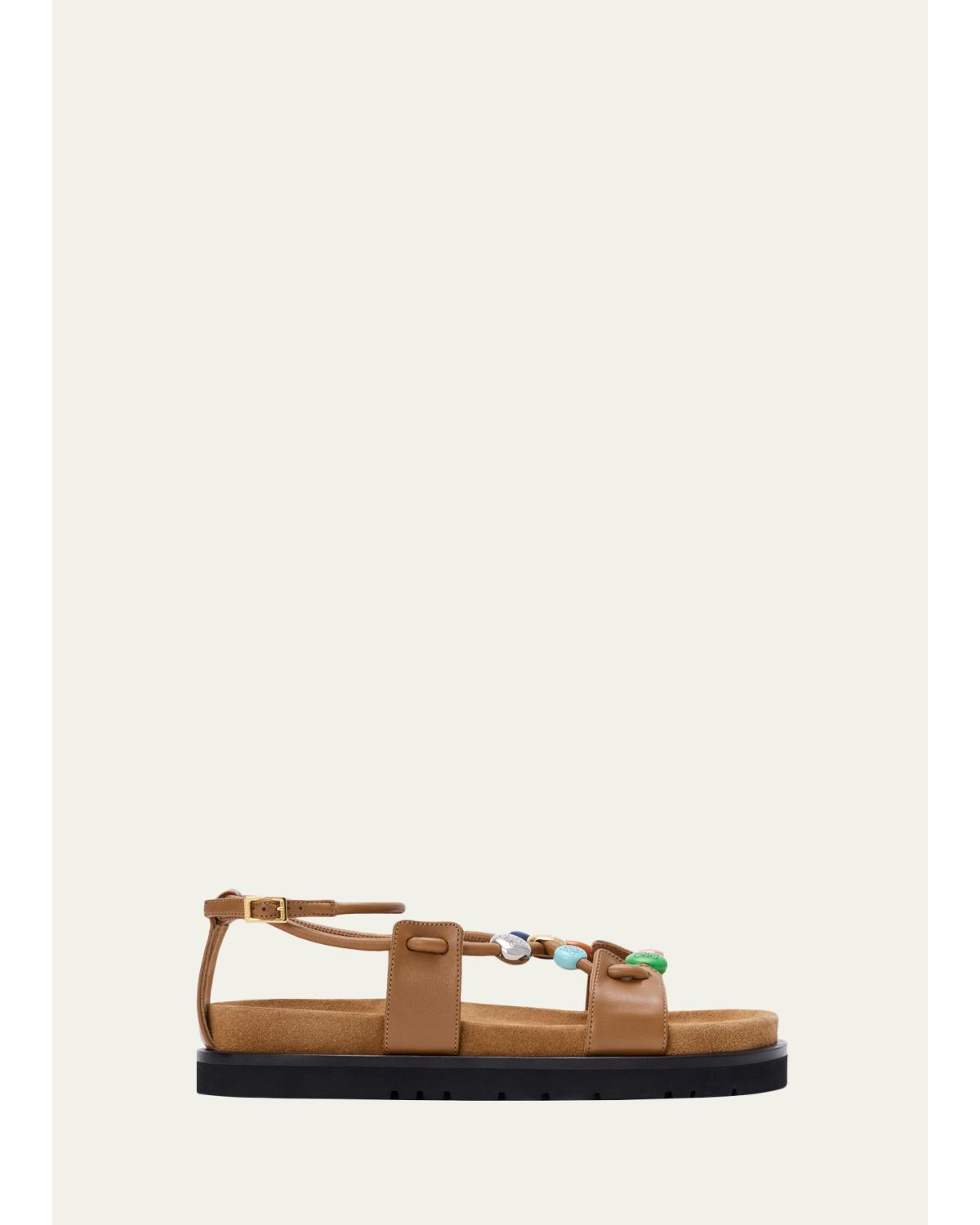 X Paula'S Ibiza Anagram Pebble Bead Sandals