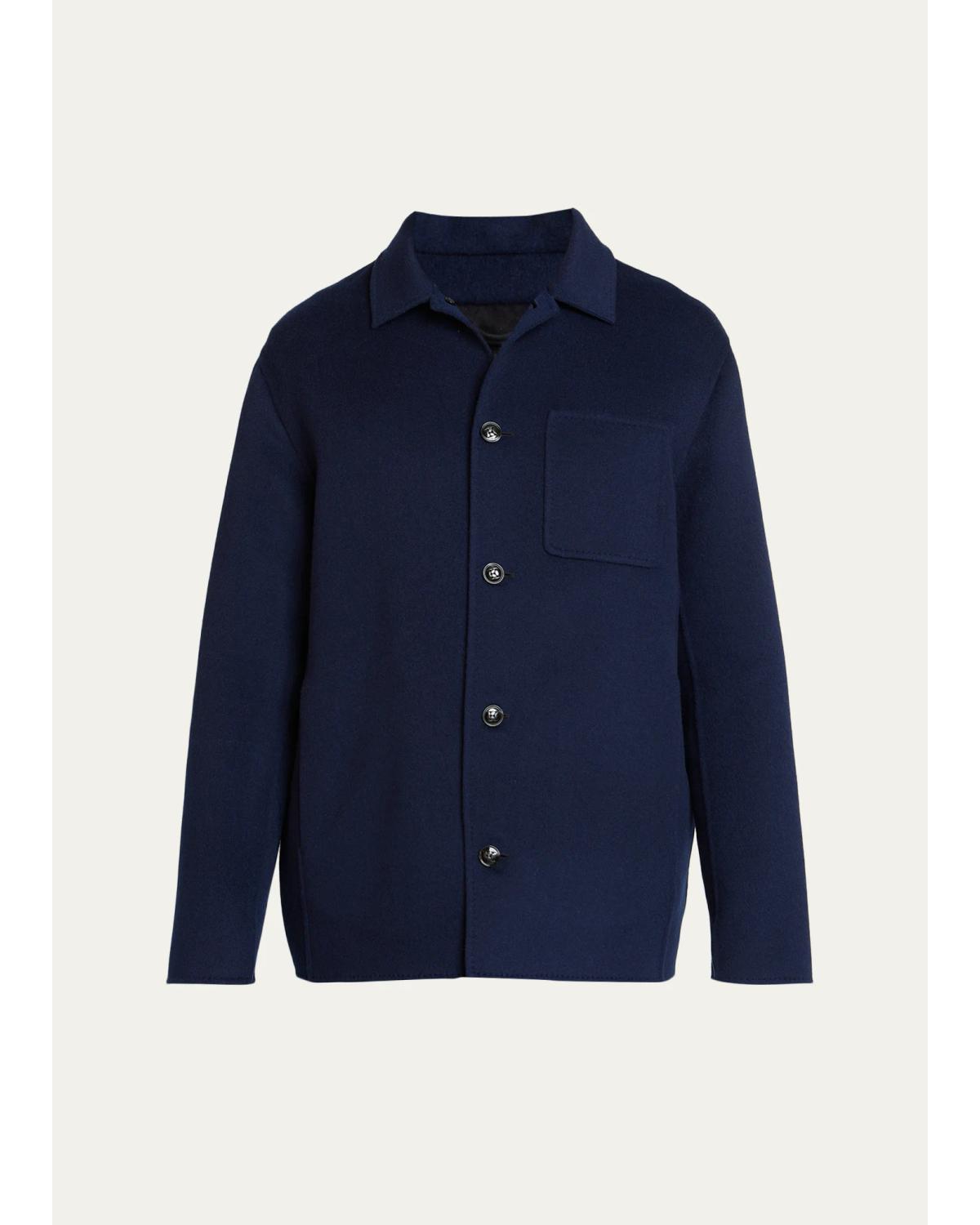 Men'S Double-Face Wool & Cashmere Shirt Jacket