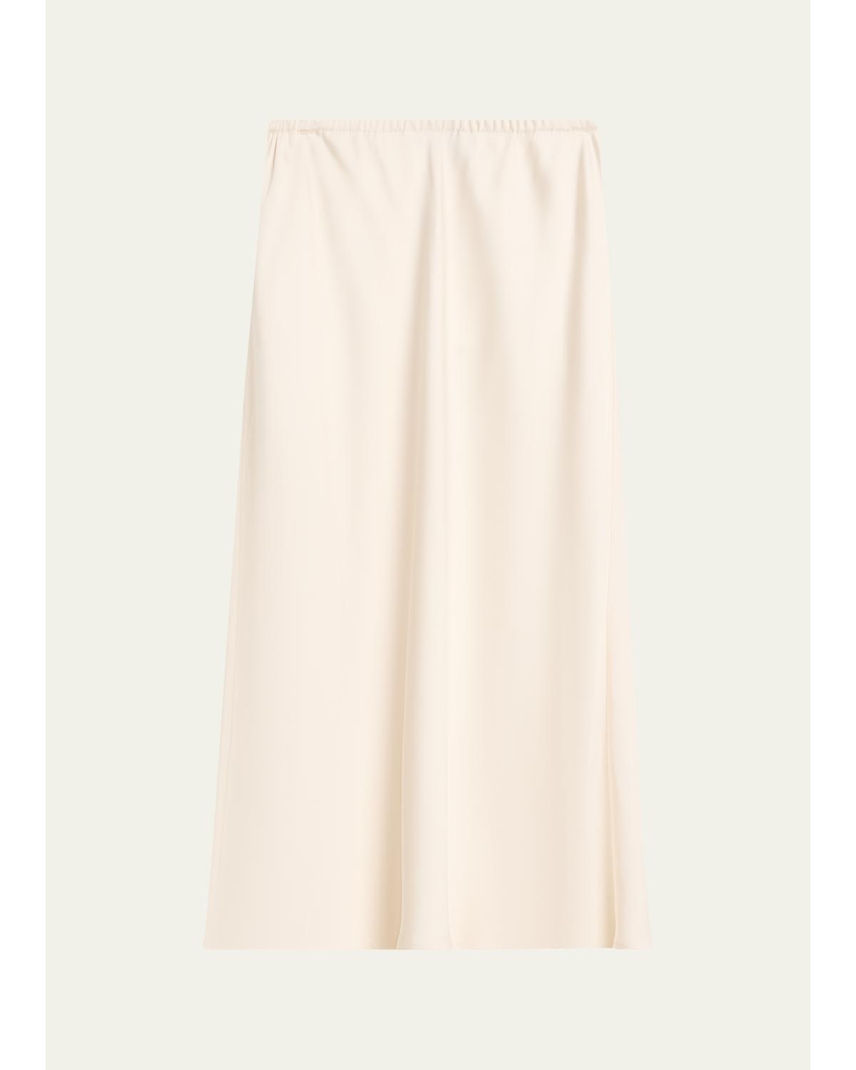 Pull-On Satin Slip Skirt