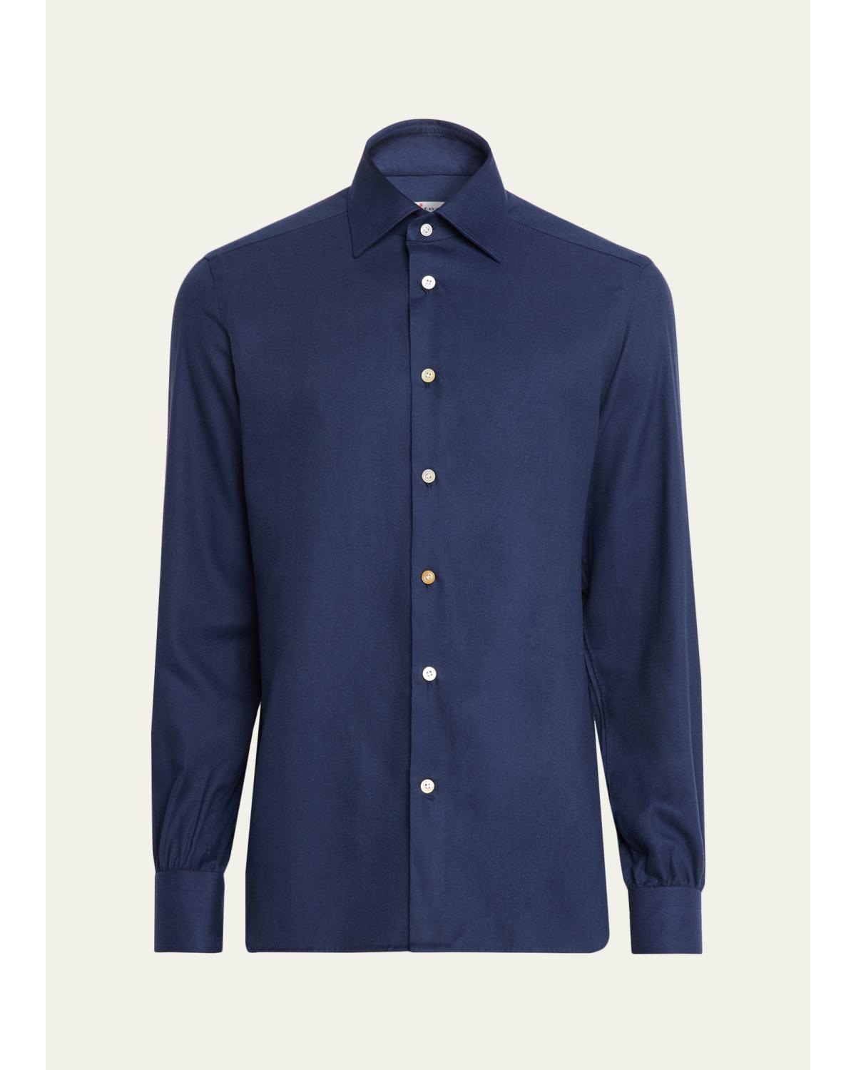 Men'S Cotton And Lyocell Classic-Fit Sport Shirt