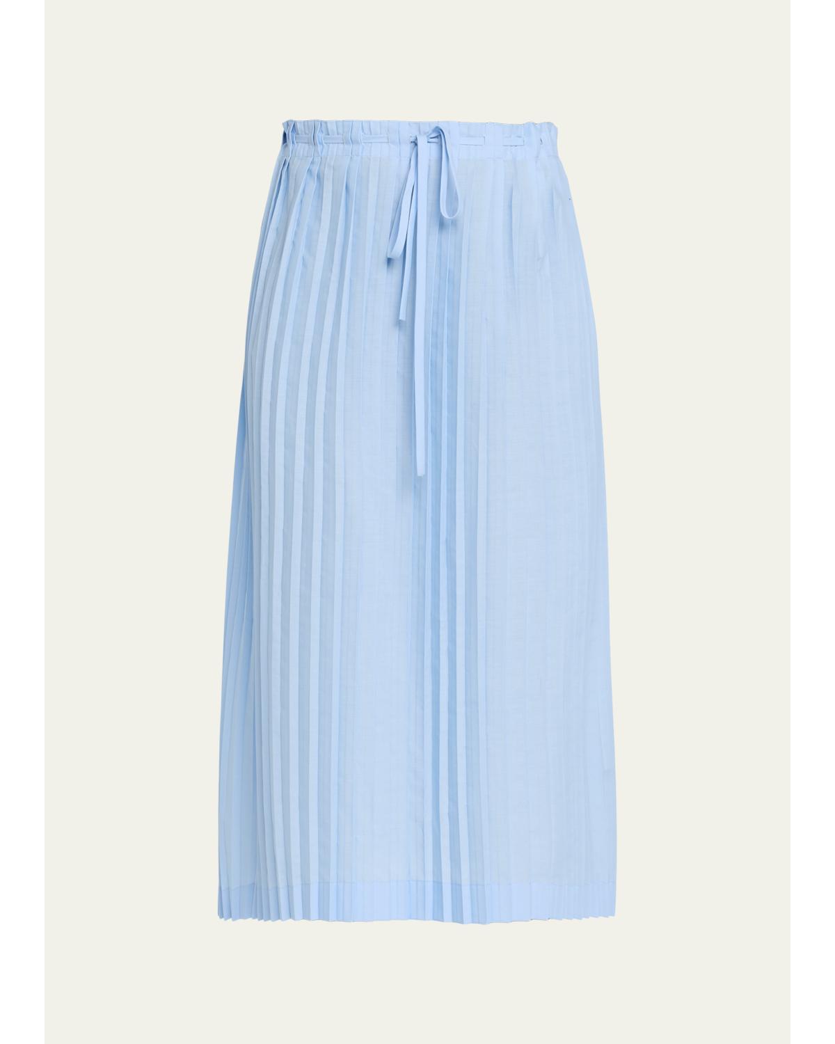 Belted Pleated Skirt