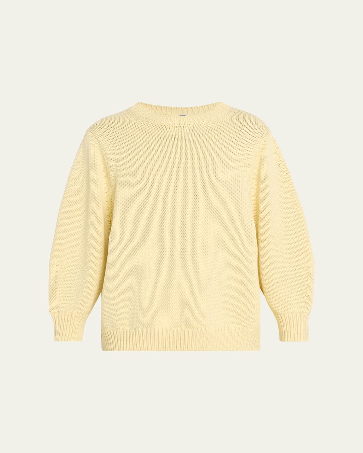 Totême Oversized Crew Knit Sweater In Yellow