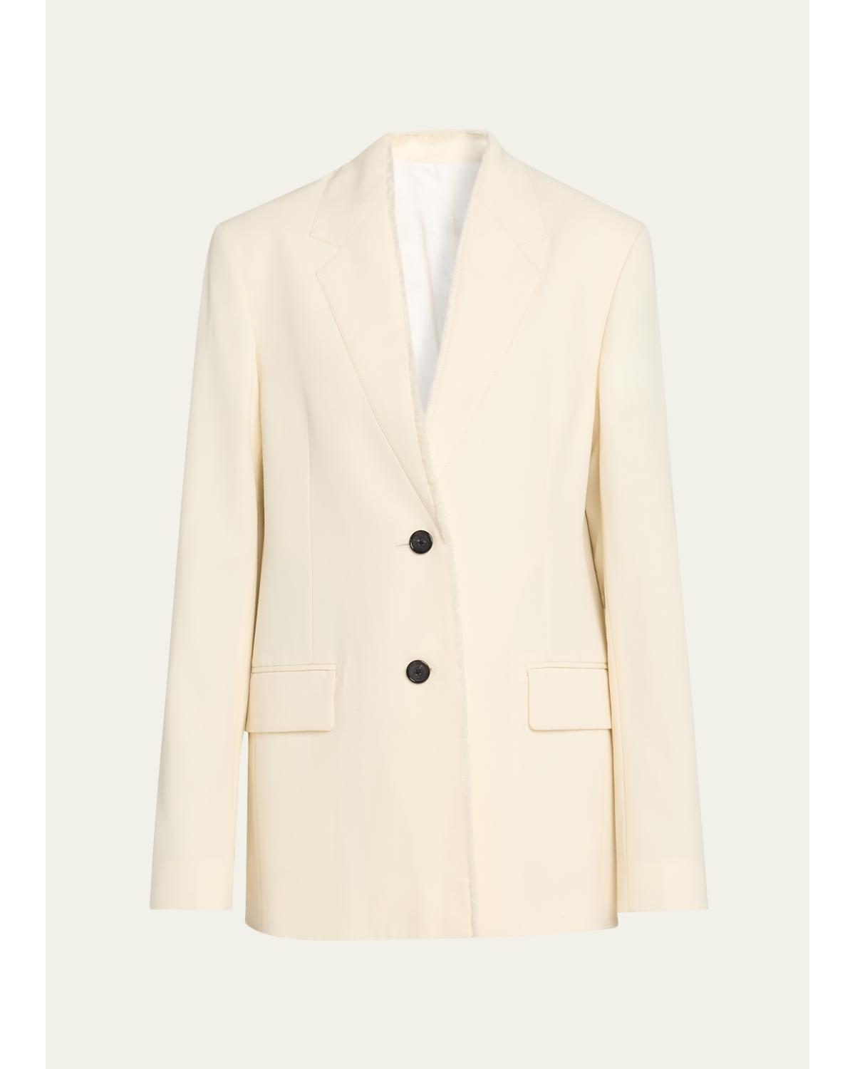 Raw Lapel Wool Sport Coat