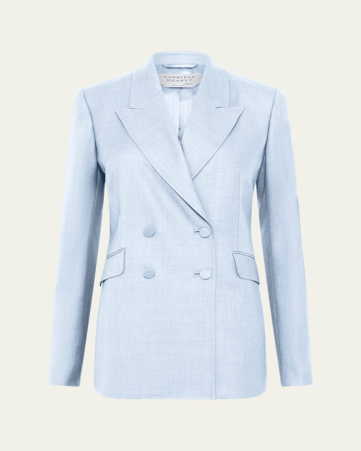 Gabriela Hearst Angela Tweed Double-Breasted Blazer Jacket | Thumbnail 2 Gabriela Hearst Angela Tweed Double-Breasted Blazer Jacket | Thumbnail 2