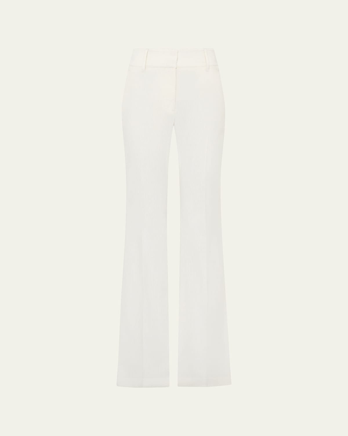 Gabriela Hearst Ianthe Corduroy Flare Pants In White