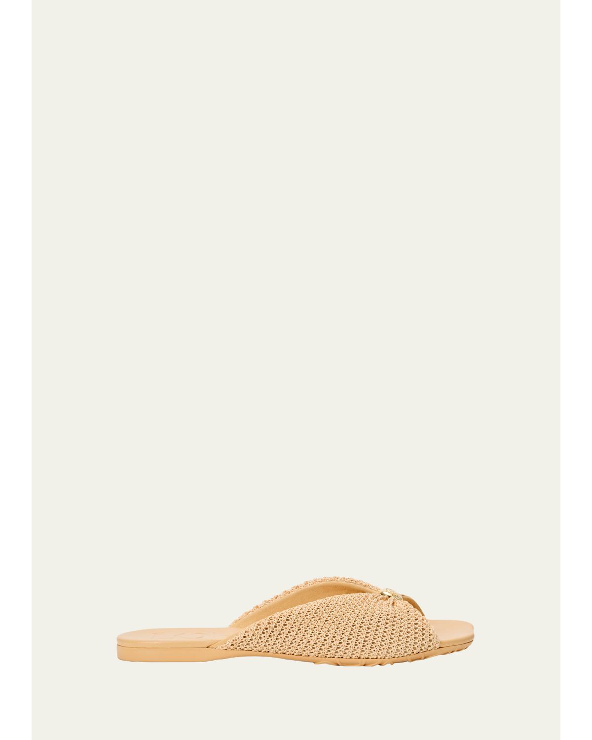 X Paula'S Ibiza Pebble Anagram Flat Slide Sandals