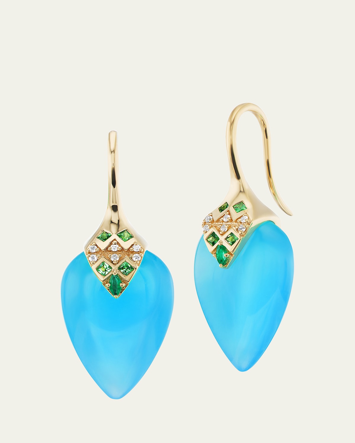 Orly Marcel Temple Carved Turquoise Earrings | Thumbnail 4