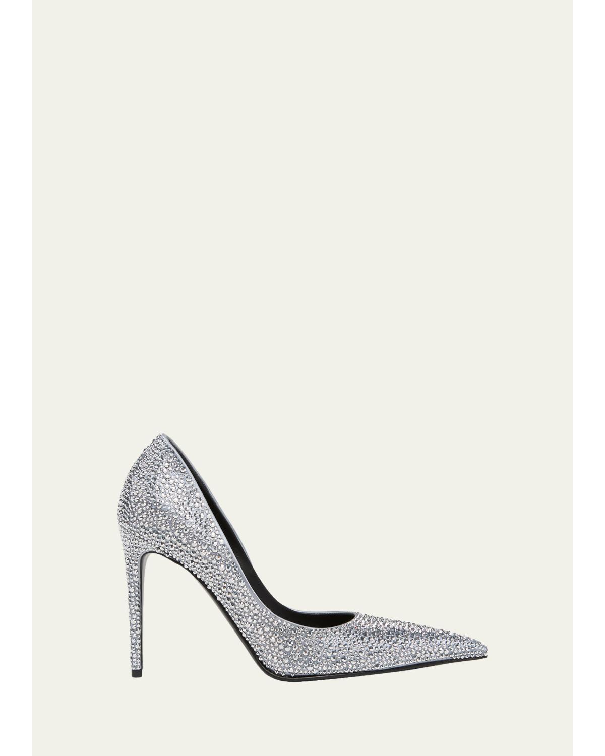 105mm Skull Embellished Leather Pumps