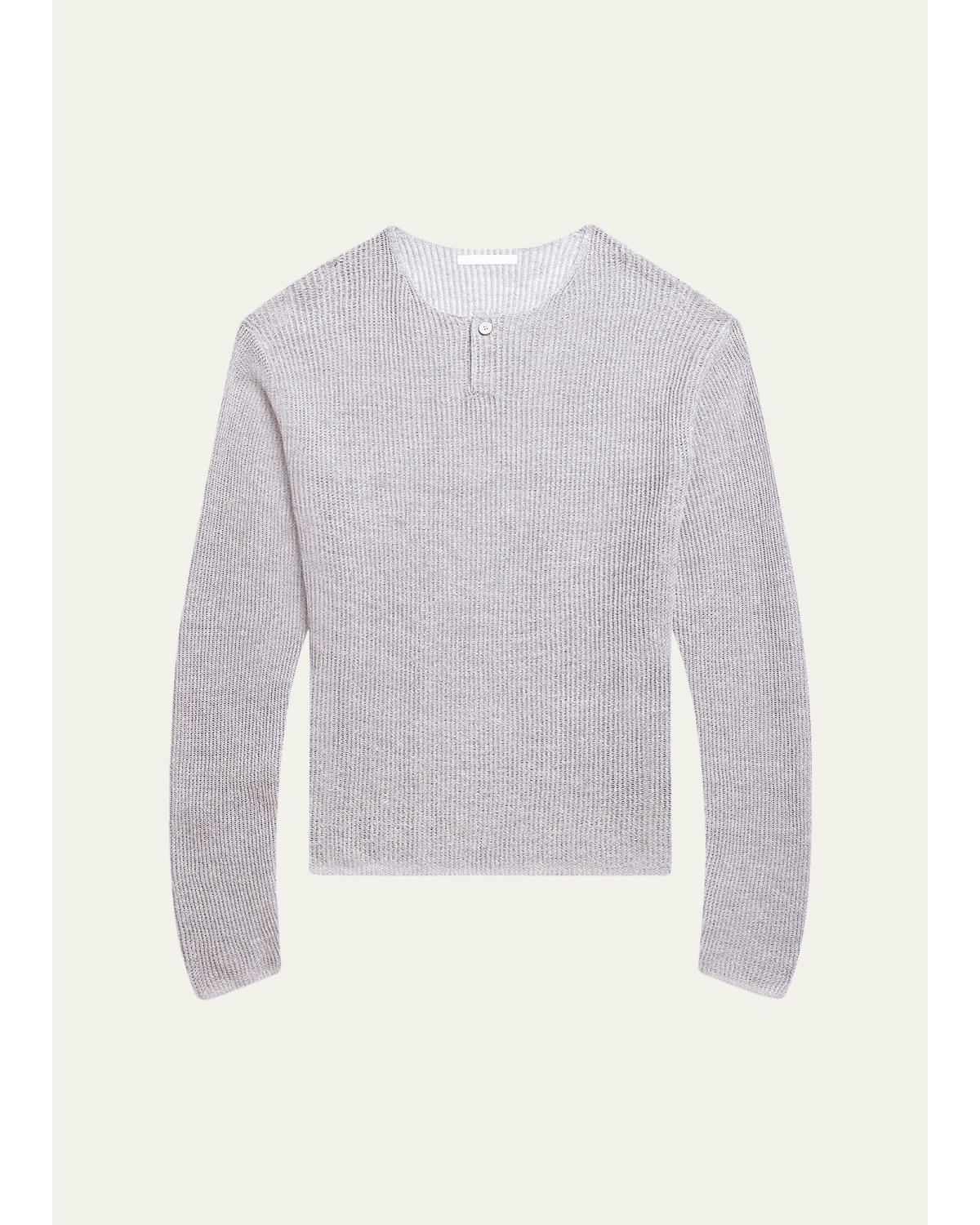 Men'S Waffle-Knit Henley T-Shirt