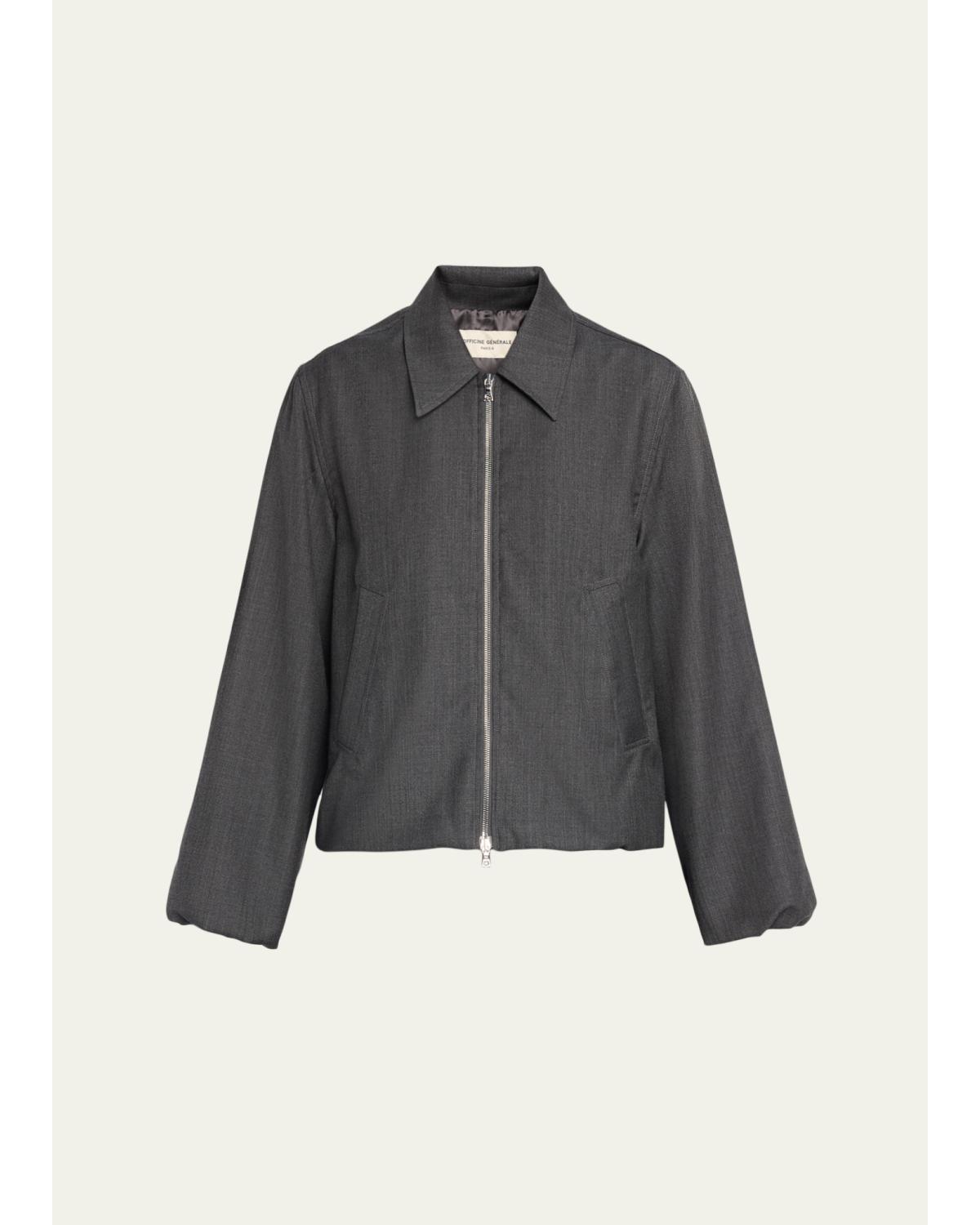 Marla Wool-Cashmere Bomber Jacket