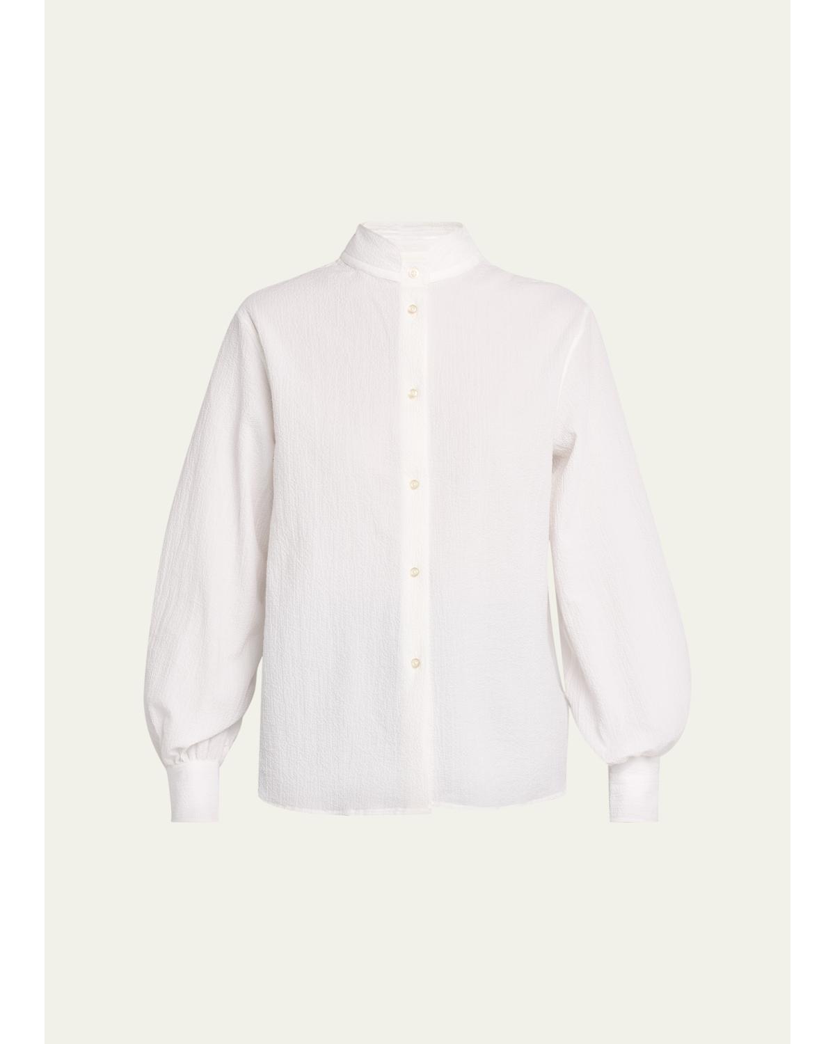 Alison Seersucker Button-Front Shirt