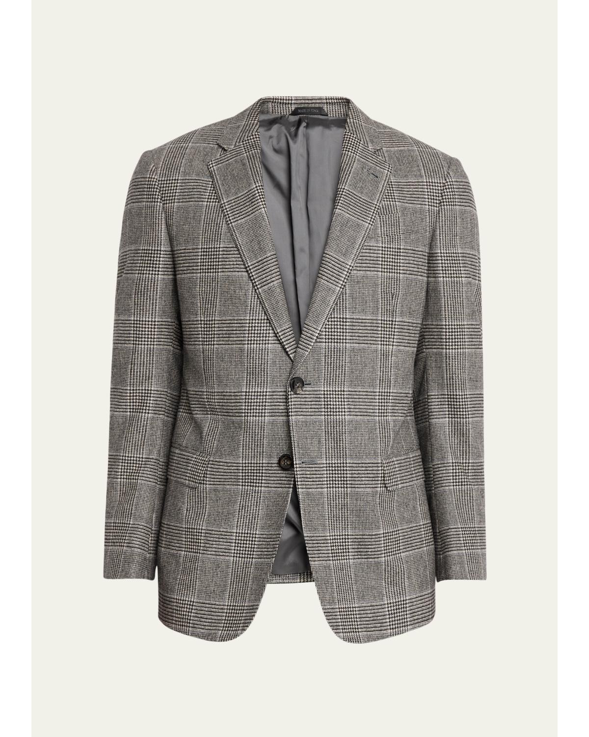 Men'S Soft Glen Plaid Single-Breasted Sport Coat