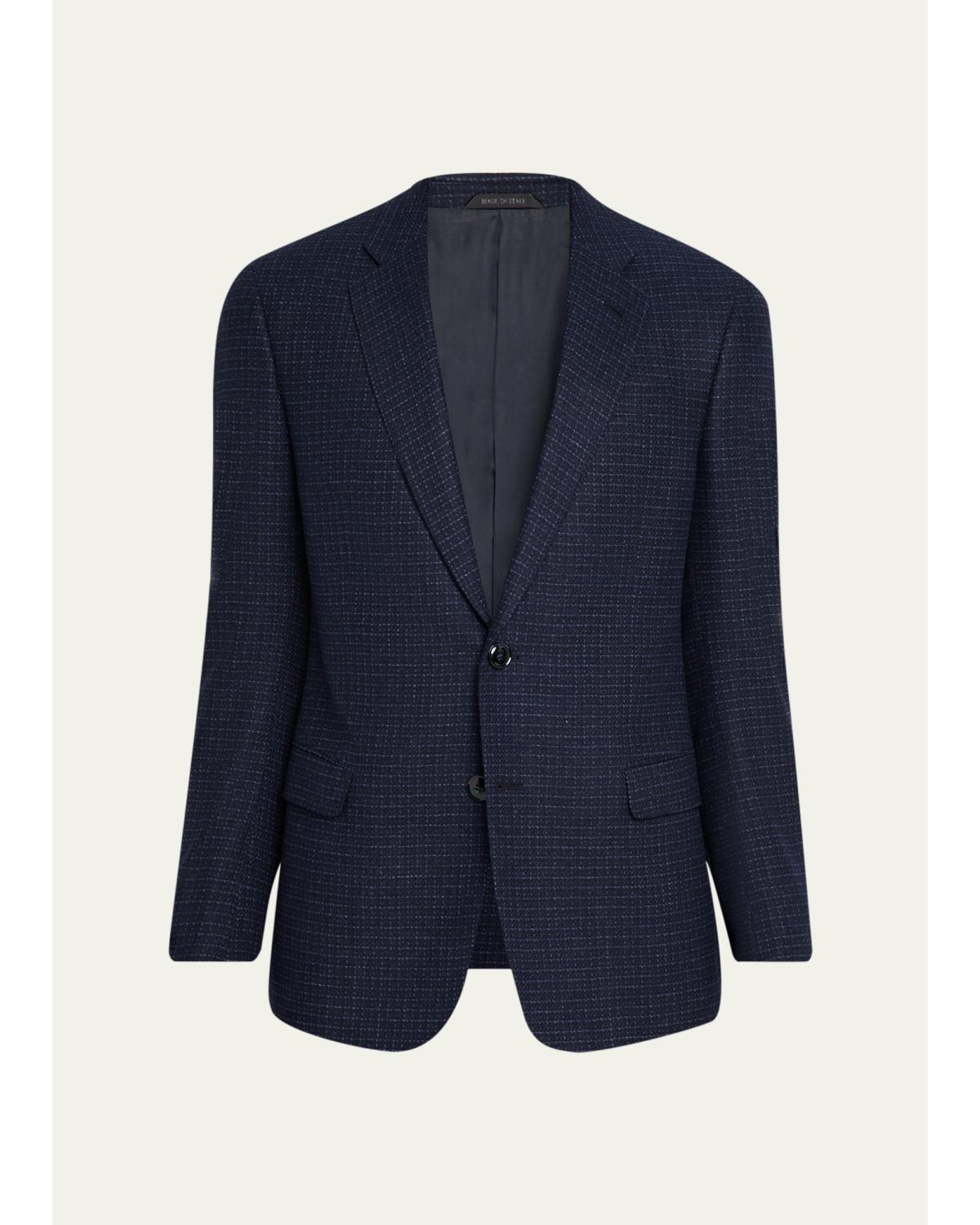 Men'S Soft Line Check Single-Breasted Sport Coat